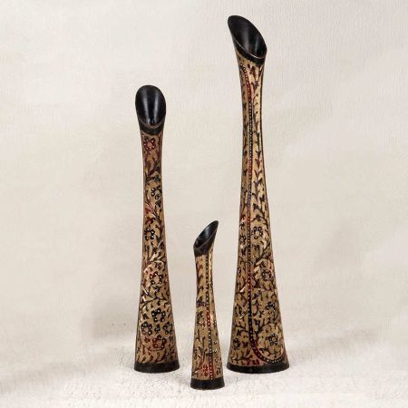 Handmade Finest Brass Flower Pot in Set of 3 for Decoration