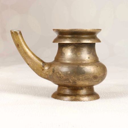 Sturdy Handmade Brass Holy Water Pot for Flower Decoration