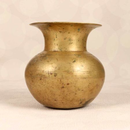 Traditional South Indian Brass Water Pot for Auspicious Occasions