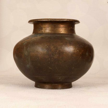 Antique Brown Finish Holy Water Pot Made of High-Quality Brass
