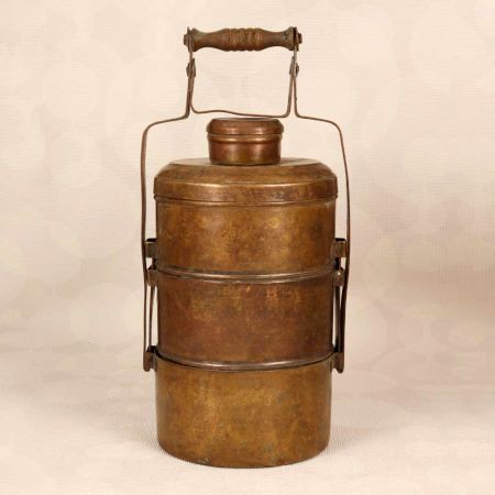 Indian Traditional Finest Brass Tiffin Box for Home Decoration