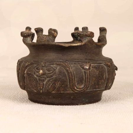 Handmade Brass Holy Shiva Lingam Nandi Pot for Rituals