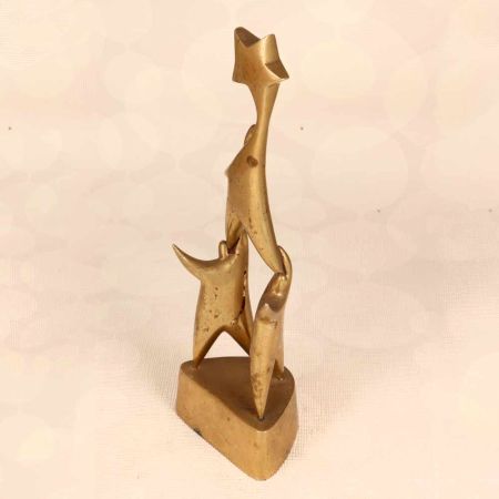Golden Colour Handcrafted Trophy Made of Premium Brass