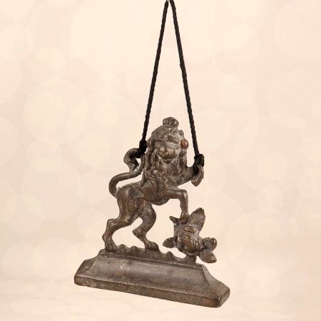 Vintage Handmade Brass Lion Monogram for Wall Hanging Decor