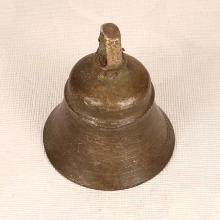Vintage Handcrafted Temple Bell with Loop Made of Brass