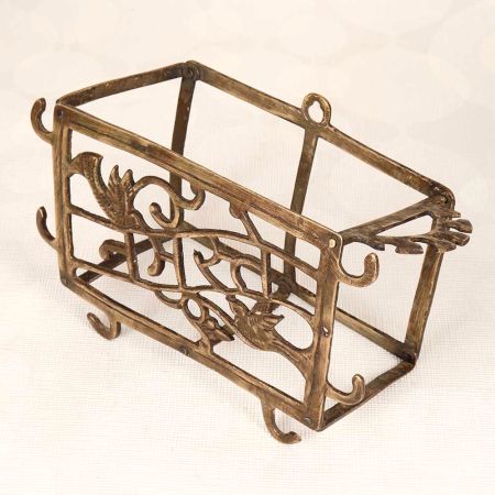 Handcrafted Vintage Brass Trivet with Namaste Text for Decor