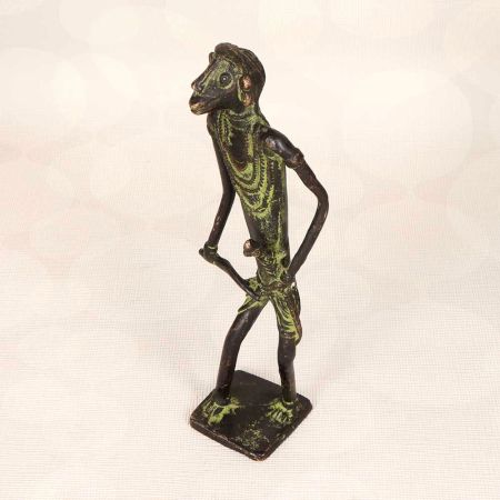 High-Quality Brass Tribal Man Figure Statue for Decoration