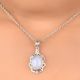 92.5 Sterling Silver Boho Chic Moonstone PendantÂ Designer Frame Pendant