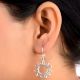 Sunflower Filigree 92.5 Sterling Silver Earrings For Girls