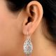 Oval Filigree floral 92.5 Sterling silver Earrings