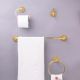 Golden Finish Brass Bathroom Hardware for Decor in Set of 4