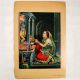 Vintage Paper Print of Lady Praying to Lord Krishna in Oleograph Print