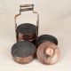 Vintage Handmade Copper Tiffin Box for Collection and Decoration