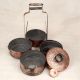 Vintage Handmade Copper Tiffin Box for Collection and Decoration