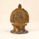 Handmade Vintage Brass Gaj Lakshmi Oil Lamp for Prayer Room