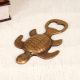 Vintage Handcrafted Brass Bottle Opener in Turtle Shape