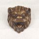 Vintage Finish Brass Lion Head Statue for Paper Weight