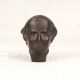 Dark Finish Brass Male Head Statue in European Art for Decor