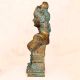 Handmade Vintage Finish Brass Lady Bust Statue in English Art