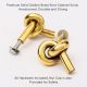 Handmade Solid Golden Brass Knot Cabinet Knob-6 Pieces