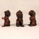 Handmade Chinese Metal Lion Statue for Decor in Set of 3