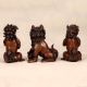 Handmade Chinese Metal Lion Statue for Decor in Set of 3