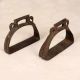 Handcrafted High-Quality Brass Horse Stirrups in Brown Finish in Pair