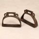 Handcrafted High-Quality Brass Horse Stirrups in Brown Finish in Pair