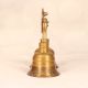 Finest Brass Double Temple Bell with Shivling and Cobra Carving