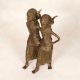 Handmade Bengali Art Brass Two Lady Statue for Home Decor