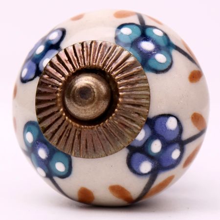 Sea Green Slate Blue Tiny Ceramic Knob