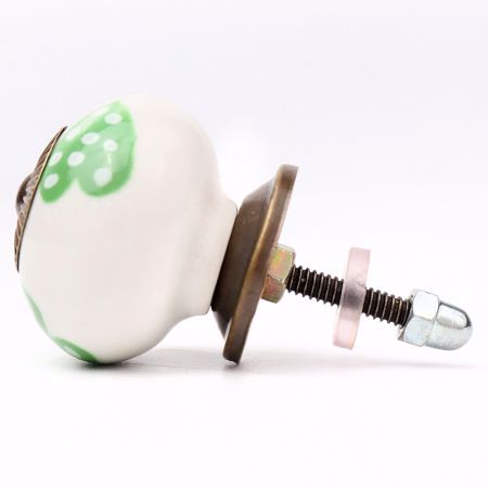 Pea Green Heart Knob