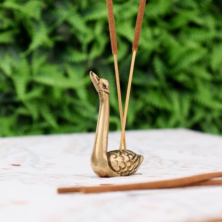 Brass Swan Incense Holder