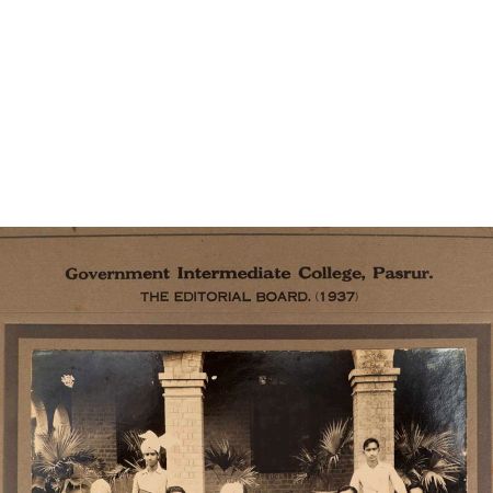 Government Intermediate College Pasrur Vintage Paper Photograph