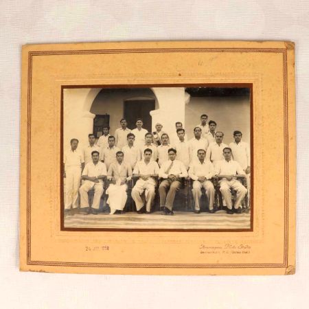 Arumugam Photo Studio Group Photo Vintage Paper Photograph
