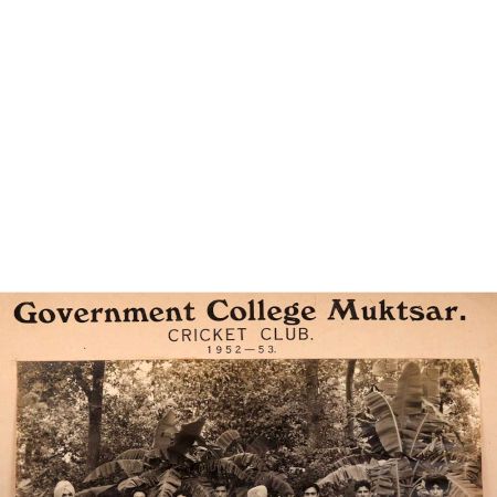 Cricket Club Government College Muktsar Vintage Paper Photograph