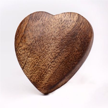 Brown Wooden Heart Drawer Knobs-6 Pieces