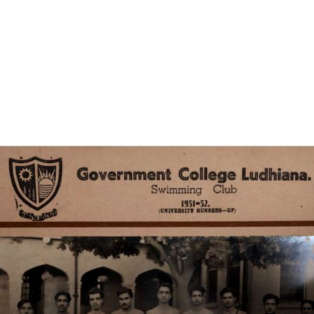 Vintage Paper Photograph of Swimming Club Govt. College Ludhiana