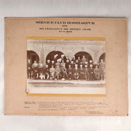 Vintage Paper Photograph of Service Club Hoshiarpur for Collection
