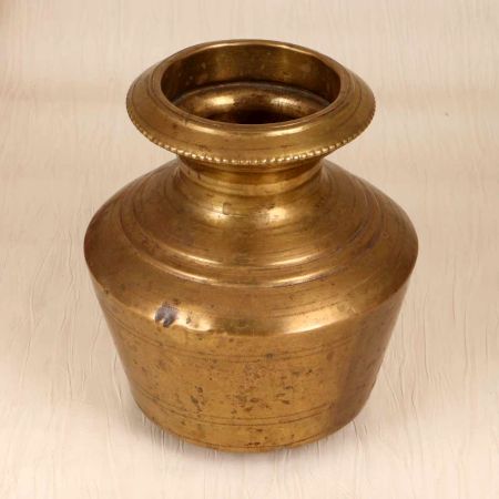 Handcrafted Traditional Finest Brass Holy Water Pot from South India