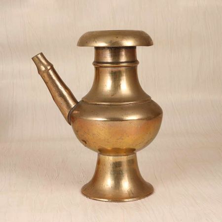 Himalayan Art Finest Brass Holy Water Pot with Spout for Decor