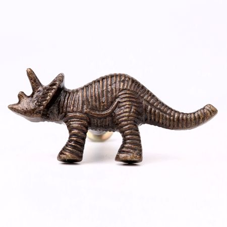 Antique Modern Iron Rhinoceros Cabinet Knobs-3 Pieces
