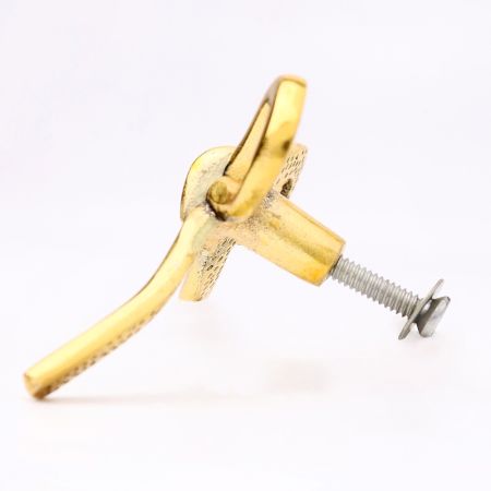 Gold Metal Bow Dresser Knobs-6 Pieces