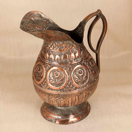 Beautifully Engraved Copper Jug in Islamic Art for Vintage Collection