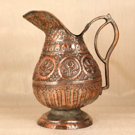 Beautifully Engraved Copper Jug in Islamic Art for Vintage Collection