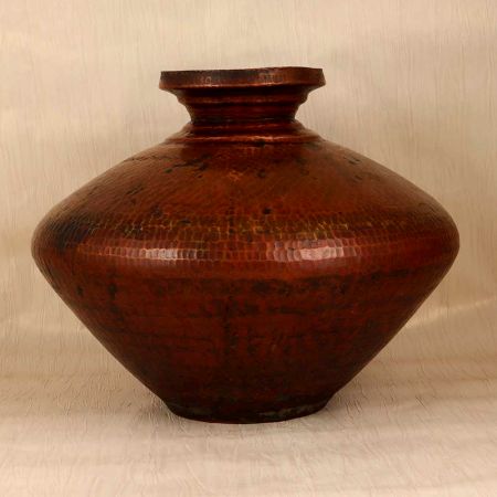 Hammered Texture Finest Copper Pot for Home Decoration