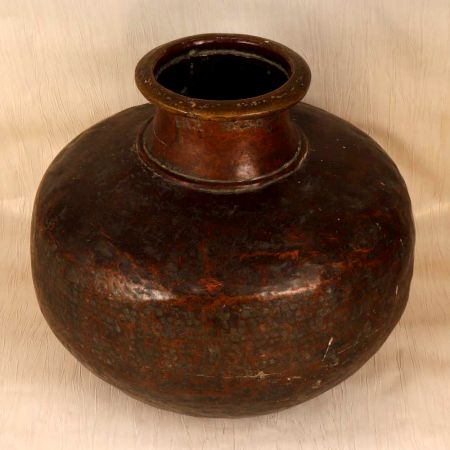 Vintage Handcrafted Finest Copper Pot for Flower Decoration
