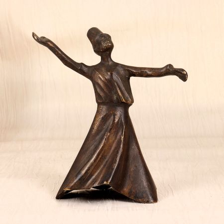 Dark Finish Finest Brass Lady Dancing Statue for Decoration