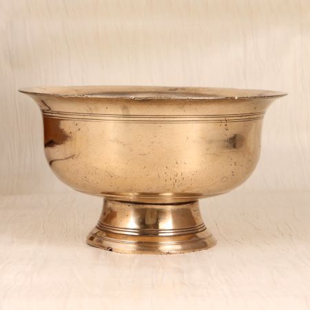 Brown Handmade Brass Holy God Bathtub Pot for Prayer Room