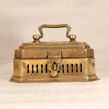 North Indian Handmade Brass Jewelry Box for Home Decor